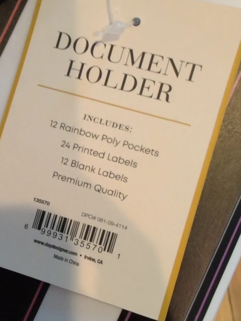 NWT The Home Edit Document Holder